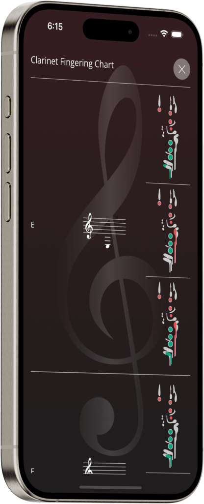 clarinet notes chart